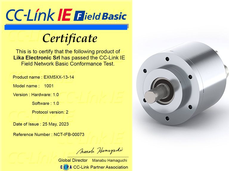Il nuovo encoder assoluto EXM58 è ora certificato CC-Link!